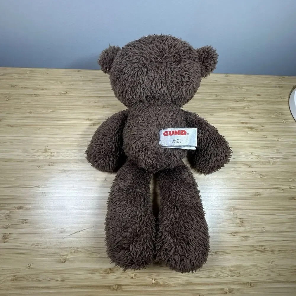 Gund Fuzzy Chocolate Brown Teddy Bear Plush 14